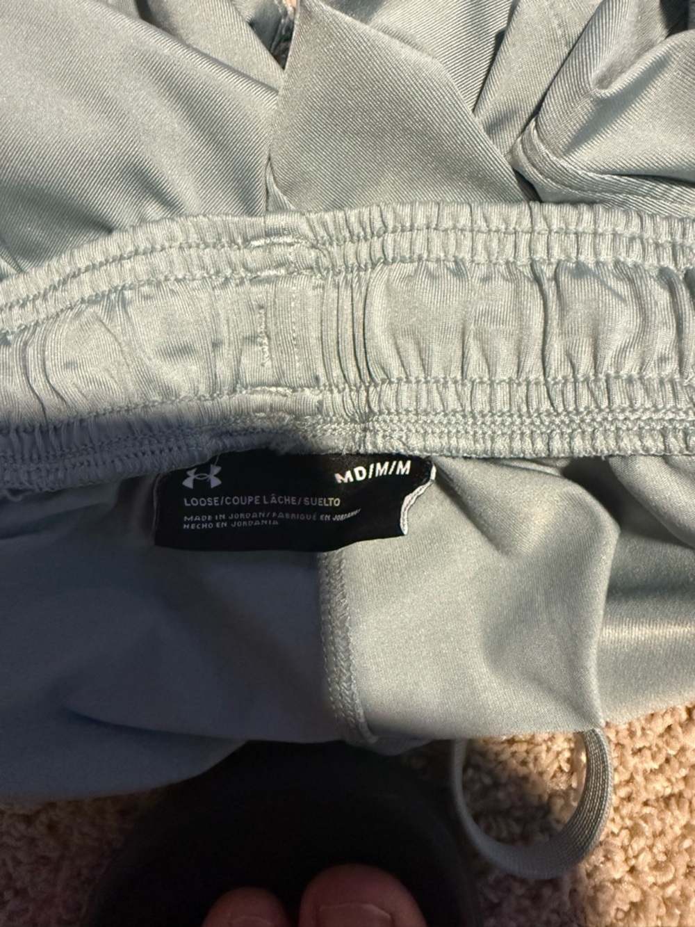 Under Armour Loose Fit Drawstring Shorts in Sage Green